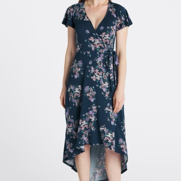 FORTUNE + IVY Dresses & Skirts - Fortune + Ivy Irene Faux Wrap Brushed Knit Maxi Dress